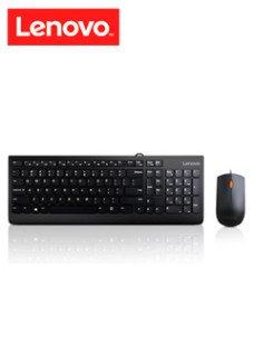KIT COMBO TECLADO + MOUSE LENOVO 300, INTERFAZ USB, AMBIDIESTRO, DISEÃ±O ELEGANTE.