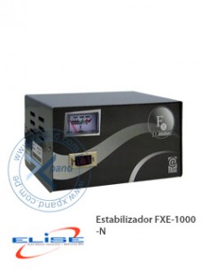 ESTABILIZADOR ELISE - FASE FXE-10, SÃ³LIDO, 1.0KVA, 4 TOMAS A 220VAC, 1 TOMA BY-PASS.
