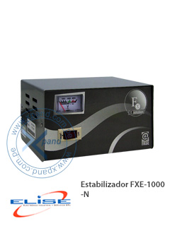 ESTABILIZADOR ELISE - FASE FXE-10, SÃ³LIDO, 1.0KVA, 4 TOMAS A 220VAC, 1 TOMA BY-PASS.
