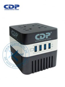 REGULADOR DE VOLTAJE CDP RU-AVR604I, 600VA/300W, 170-270 VAC.BOTON ON/OFF, ENTRA