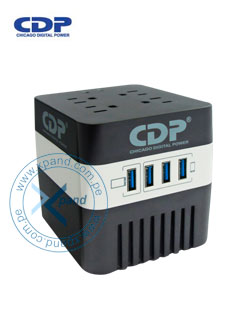 REGULADOR DE VOLTAJE CDP RU-AVR604I, 600VA/300W, 170-270 VAC.BOTON ON/OFF, ENTRA