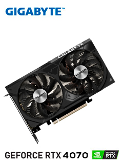TARJETA DE VIDEO GIGABYTE GEFORCE RTX 4070 WINDFORCE 2X OC V2 12G, 12GB GDDR6, PCI-E 