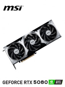 TARJETA DE VIDEO MSI GEFORCE RTX 5080 16G VENTUS 3X OC PLUS, 16GB GDDR7, PCIE GEN 5.0